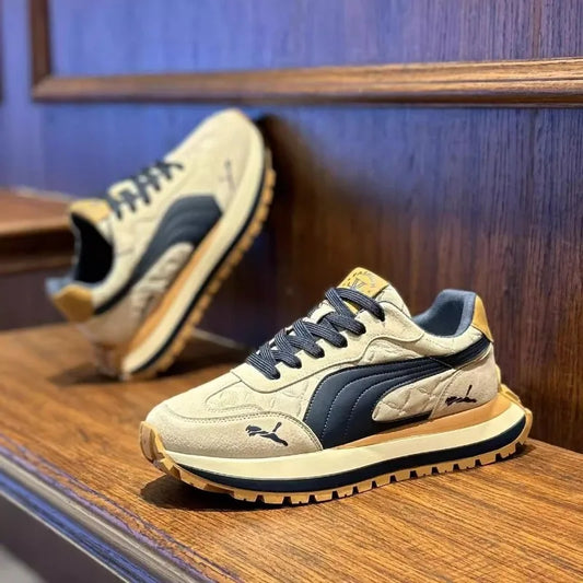 Men's Thick Sole Casual Sneakers - Non-Slip Summer Outdoor Shoes