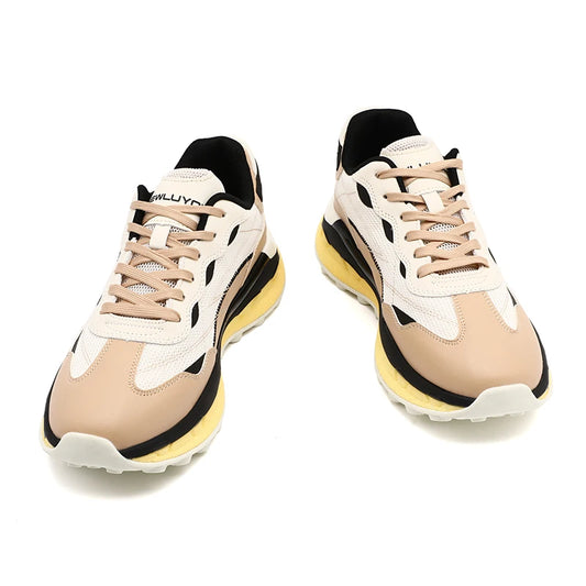 Men's Black Platform Running Shoes - High-Quality Sports Sneakers 2025